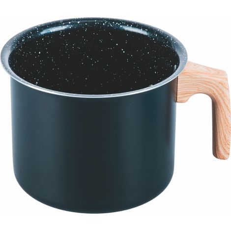 Bollilatte in alluminio 1,7L, rivestimento interno in ceramica, impugnatura effetto legno, SìChef (1/4)