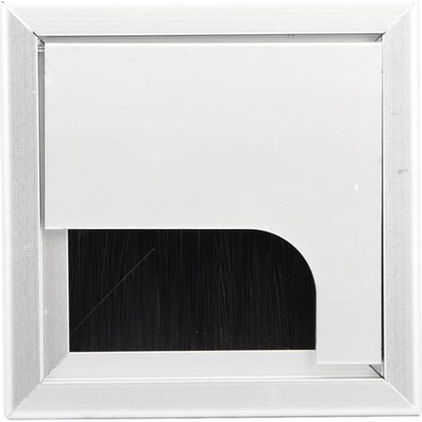 Passe-câble de table en alliage d'aluminium avec brosse pour la maison et le bureau (1/5)