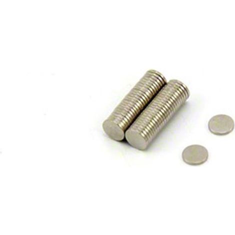 N42 Magnete Neodimio Per Arti, Mestieri, Produzione Di Modelli, Fai -Da -Te, Hobby, Ufficio E Casa - 4mm Dia x 0,5mm Di Spessore - 0,09kg Di Tiro - Pacco Di 50