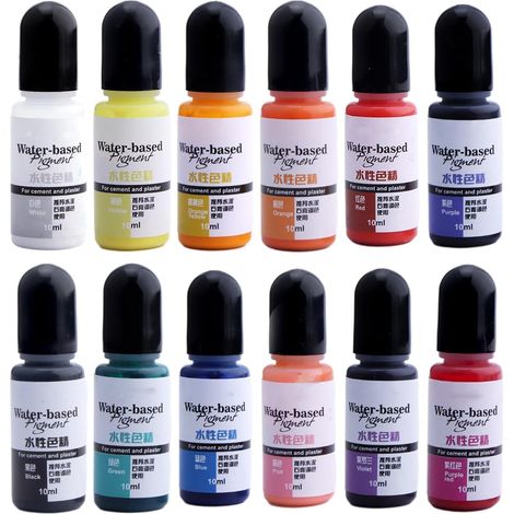 Pigment à base d'eau pour ciment colorant rouge jaune noir vert bleu liquide peinture gypse pigment de ciment de couleur pigment de gypse (1/5)