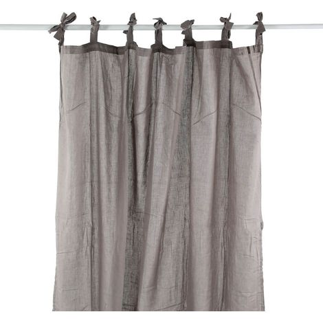 Voilage XXL en gaze de coton léger 140x300 cm – Teinte beige romantique – Pour chambre, salon ou salle à manger – Thedecofactory (1/4)