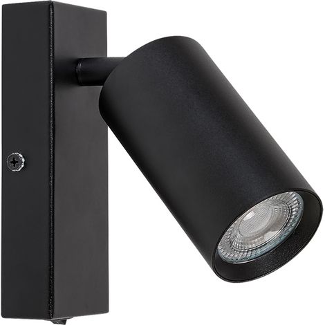 Spot Light Solo Metal Black GU10 1x Max 25W L: 6 cm B: 15 cm Ø5,5 cm con interruttore (1/2)
