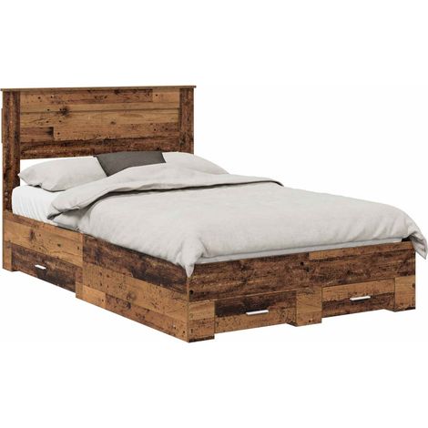 Maison Exclusive - Struttura del letto con testiera Legno vecchio 120 x 190 cm (1/5)