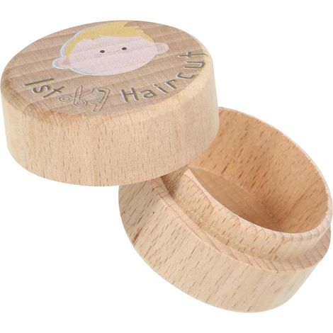 Souvenir Premiere Coupe – Große Holz-Aufbewahrungsbox, Haarstich-Erinnerungsbox Baby-Aufbewahrungsbox für Schlafzimmer, Zuhause, Großeltern, Kinderzimmer, Jungen und Mädchen, Geschenkideen (1/5)