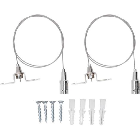 Câble de suspension réglable en acier inoxydable 90 cm pour cadre (1/5)