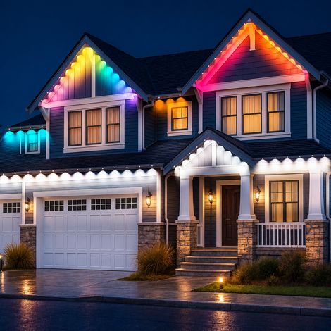 Guirlande d'avant-toit 60 m 120 LED RGB connectée Bluetooth IP44 fête Noël 27 × 23 × 18 cm 2,63 kg – Livraison gratuite