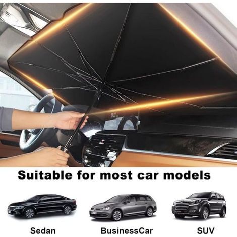 Pare-soleil voiture - Universel - Protection UV - Isolation thermique - Pliable - Installation rapide (1/5)