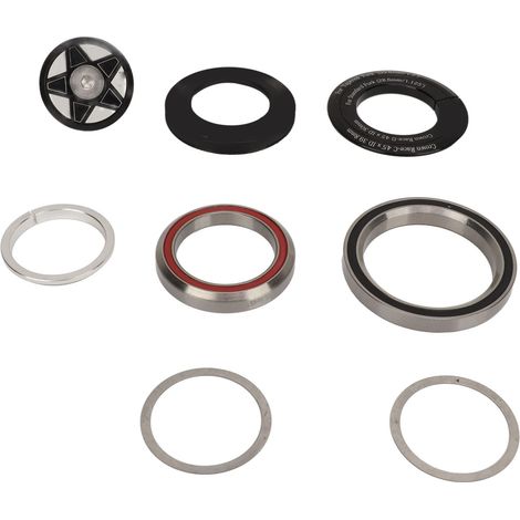 Kit de jeu de direction pour vélo, usiné CNC en aluminium, avec étoile de serrage pour douille de direction conique 41,8-52 mm et fourche droite 28,6 mm ou fourche conique 1,5 pouce. (1/5)