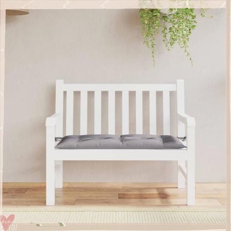 361812 Coussin de banc de jardin gris 110x50x7 cm tissu oxford (1/5)