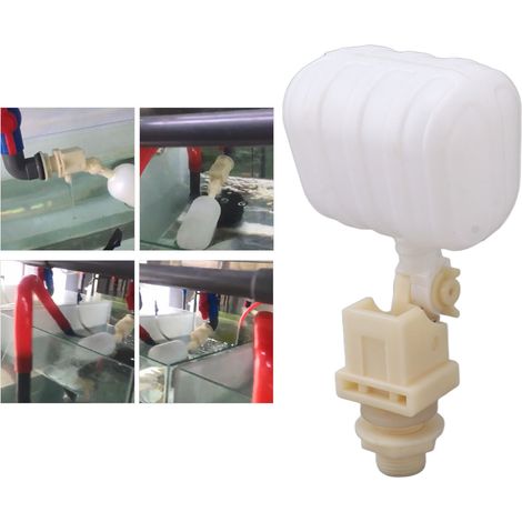 Válvula de flotador con bola de PVC y manguera con rosca externa G1/2: válvulas de control de nivel de agua para acuarios, estanques y aplicaciones agrícolas (ganadería). (1/5)