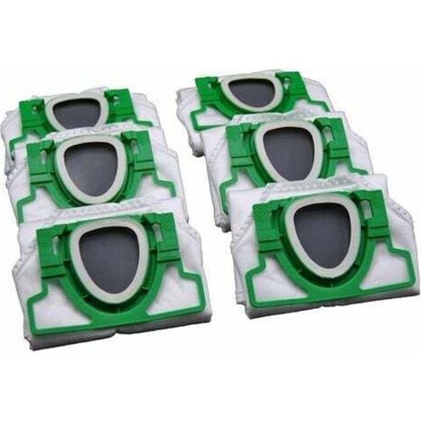 Paquete de 6 bolsas para aspiradora Vorwerk Kobold VK 200 fabricadas con microfibra de 5 capas. (1/4)