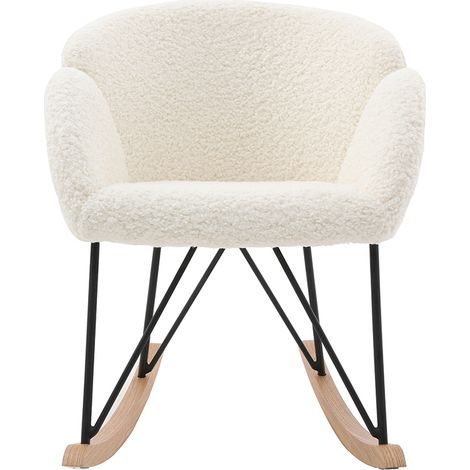 Sedia a dondolo design in tessuto pelle di pecora RHAPSODY (1/4)
