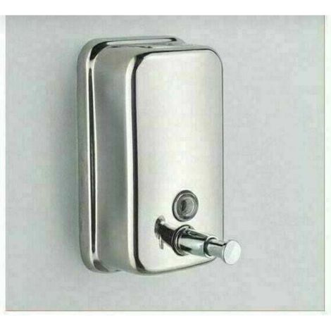 500 ml Manual Wall Mounted Soap Dispenser in 18/10 Stainless Steel for Kitchen and Bathroom (1/4)