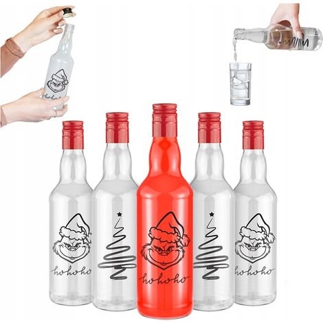 Lot de 10 bouteilles en verre MONOPOL 500 ml avec impression, cadeau de Noël pour les amateurs de liqueurs (1/5)