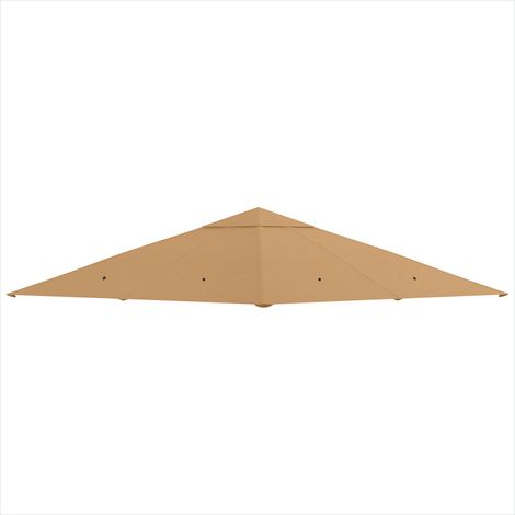 Tonnelle de jardin beige 298 x 295 cm polyester haute densité (1/5)