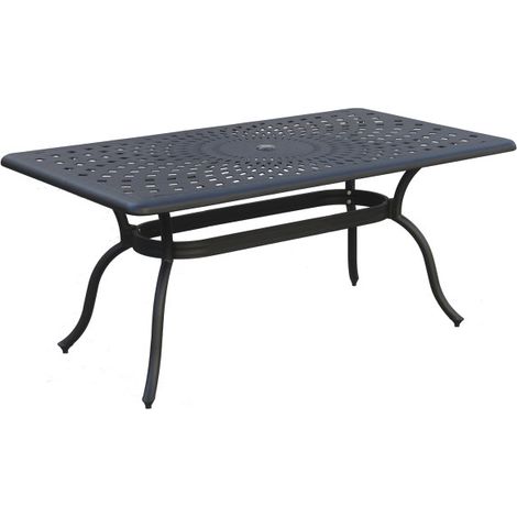 Tavolo rettangolare Elizabeth nero cm 170x95x74h