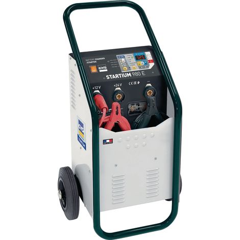 GYS – Chargeur de batterie 12/24V 500-720A – Démarreur pour batteries 20-750Ah – Classe d'isolation IP21 – Fusible 250A