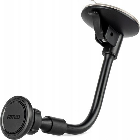 Supporto magnetico per telefono da auto da fissare al parabrezza con ventosa e attacco flessibile. (1/5)