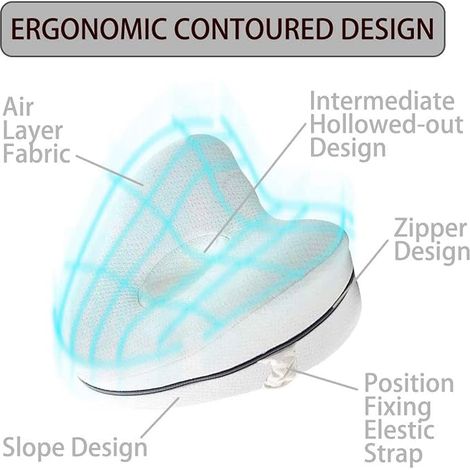 Coussin Genoux pour Dormir, Oreiller de Jambe Genou Nuit Coussins Mousse à Mémoire de Forme Respirant et Lavable en Machine pour Sciatique Hanches Jambes (1/4)