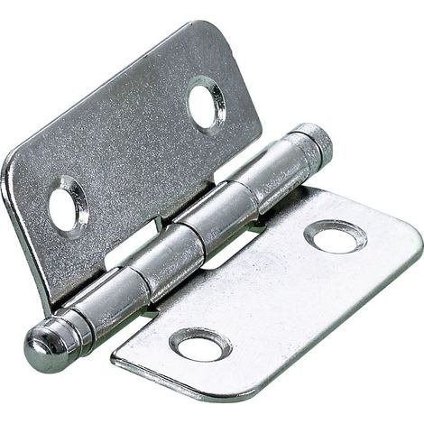 Hettich Zierscharnier Stahl, vernickelt, 40 x 35 mm, 1 Stück Klappscharnier
