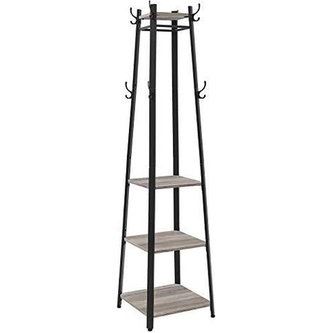 Vasagle Porta abiti design industriale grigio e nero (1/3)