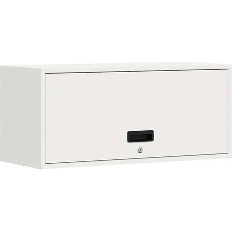 Wall Cabinet for Garage with Gas-lift Door White vidaXL (1/5)