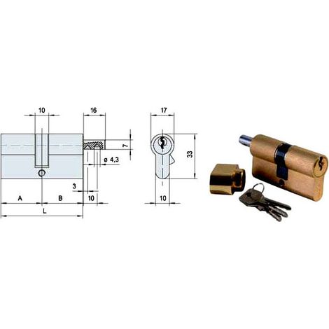 Cilindro Inf. 59,0-29,5-29,5 P0G302-07-0 Cisa