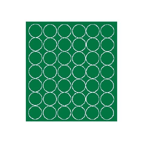 Autocollants ronds de 3 cm, pastilles, 42 pièces, vert brillant