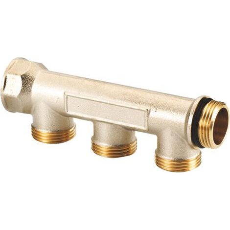 Collecteur de distribution laiton EASYLOCK Nu 3 Sorties 1" 4015-03-26 (1/2)