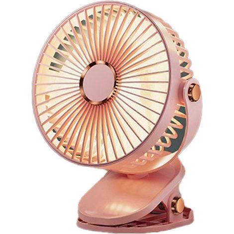 Tragbarer LED-Campingventilator mit Nachtlicht und USB-Anschluss, pink (1/5)