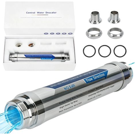 Desincrustador de agua, hasta 4 toneladas por hora, material de acero inoxidable, compatible con cobre y PEX, caída de presión máxima de 43 Pa a 692 Pa, temperatura de funcionamiento de 0 °C a 100 °C. (1/5)