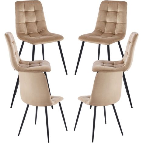 Packs Sillas Comedor - Pack 6 Sillas Stuhl Terciopelo - Champán
