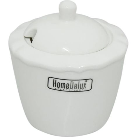 Collarín para azucarero de porcelana blanca HomeDelux (1/2)