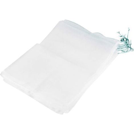 (Weiß) 50 Stück Obstnetze, Garten-Obstnetze, Nylon-Kordelzug, 30 x 20 cm (1/5)