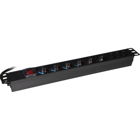 Tecnoware FRA18043 unità di distribuzione dell'energia (PDU) 9 presa(e) AC 1U Nero