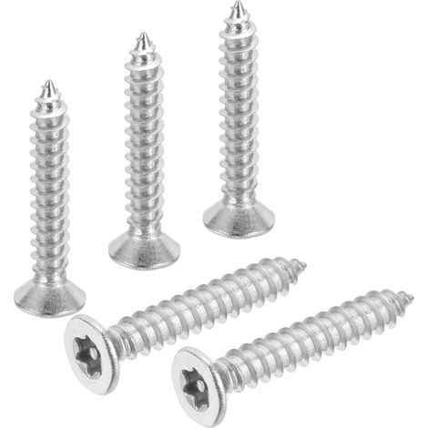60 Pcs Vis À Tête Plate Torx Vis À Bois Autotaraudeuses Torx (1/5)