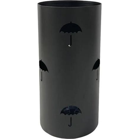 Portaombrelli in Metallo Tondo Rain Nero 49 cm (1/2)
