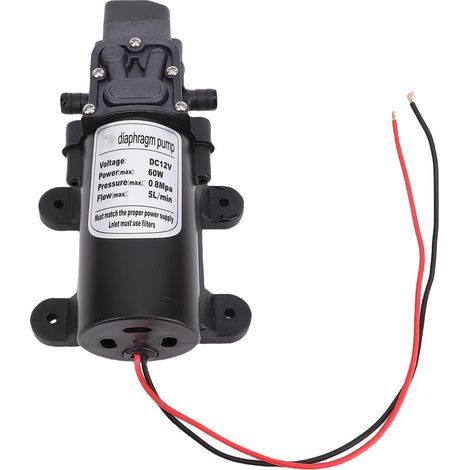Micro pompe à membrane Mini électrique auto-amorçante RV pression d'eau 80m tête 60W 10.5mm OD pour le lavage de voiture arrosage des fleurs (1/5)