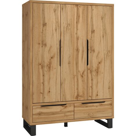 Armadio 3 ante 2 cassetti Eden marrone 210,3cm