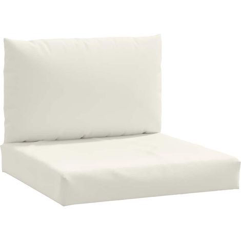 Maison Exclusive - Palettenkissen 2-tlg. Melange Creme Stoff