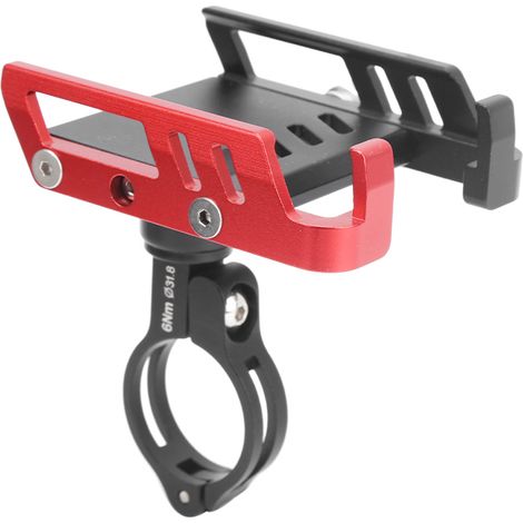 Verstellbarer Motorrad-Handyhalter aus Aluminiumlegierung, 360° drehbar, für Fahrräder, schwarz und rot. (1/5)