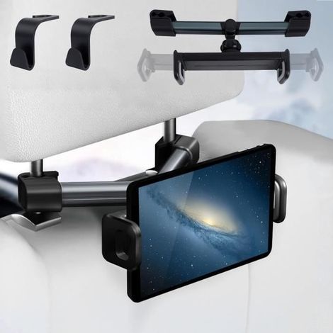 Support Tablette Voiture Tableau de Bord, Extensible Support de Tablette Voiture Appuie Tete, Fixation Tablette Universel[S174] (1/4)