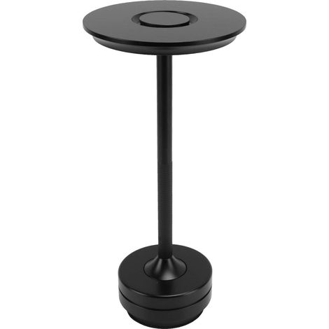 Lampe de table sans fil, 3 couleurs, intensité variable, LED, rechargeable, tactile, lampe de chevet pour restaurants, bars et maison, noire (1/4)