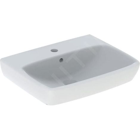Geberit Selnova Square - Lavabo 550x440 mm, avec un trou de robinetterie, avec trop-plein, blanc 500.290.01.7 (1/2)