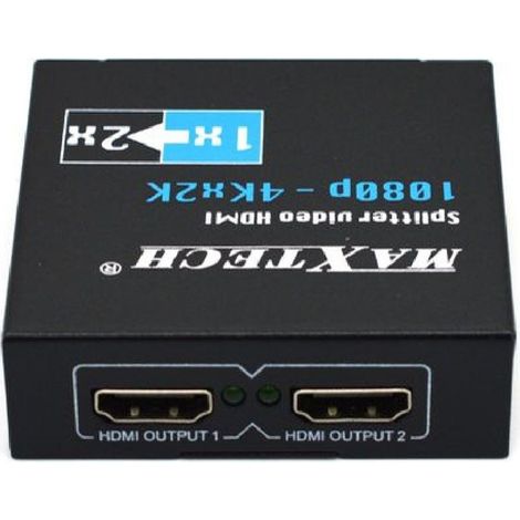 Trade Shop - Splitter Splitter 2 Puertos Usb Hdmi Full Hd 1080p Tv Ps3 Xbox 3d 4k Maxtech Dk-102 -