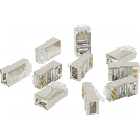 boite de 10 connecteurs rj 45 catégories 5 stp 8 contacts (1/3)