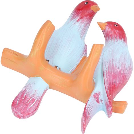 Porte-manteau mural oiseaux étanche en résine décorative, support pour cuisines couleur rouge L