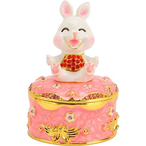Boîte à Bibelots, Boîte à Bijoux en Forme De Lapin, Boîte De Rangement De Bijoux De Conception Magnétique Mignonne Exquise, Adaptée pour Le Cadeau De Décoration De Commode à la Maison (1/5)