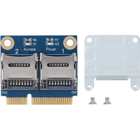 Adaptateur Mini PCIe vers Double Lecteur Micro Carte SD Mémoire Extension Convertisseur (1/5)