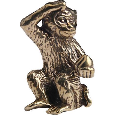 Statuette de singe miniature en bronze, accessoire de décoration, table basse, bureau, petite pièce de bronze antique (1/5)